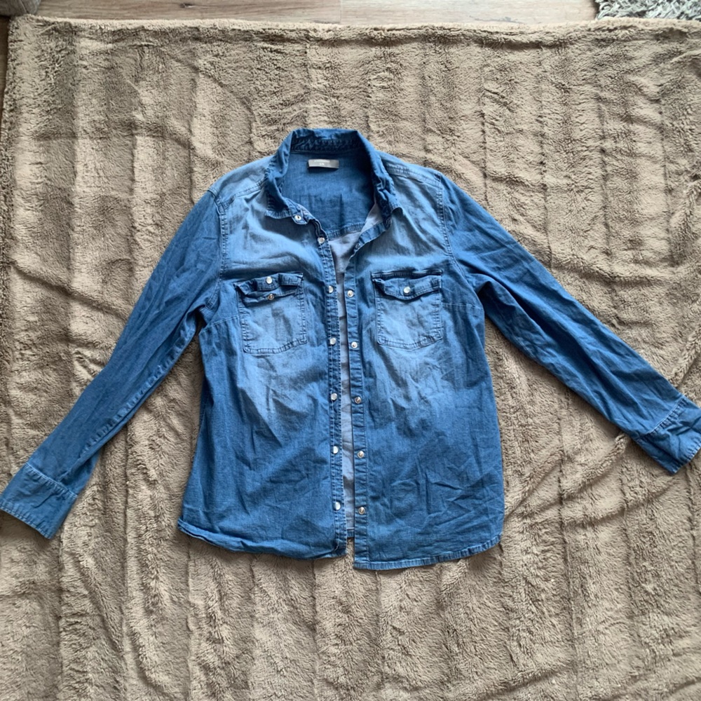 Denim Pearl Snap